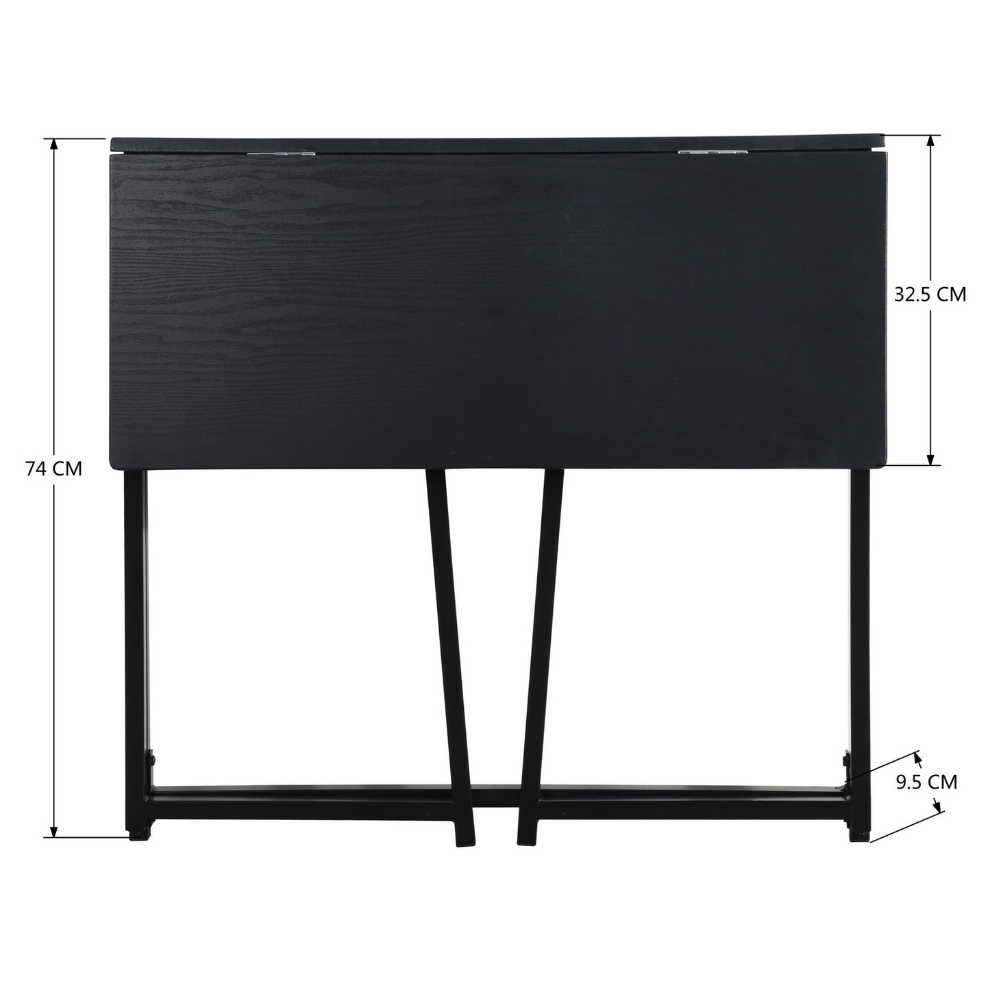 COKOS Escritorio Plegable para Computadora de Casa Marco de Metal Ahorro de Espacio Moderno y Simple Escritorio para Computadora Portátil para Sala de Estudio 80 x 44 x 74 cm (Nuez)