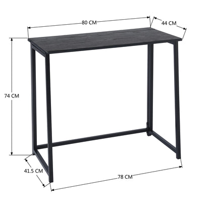 COKOS Escritorio Plegable para Computadora de Casa Marco de Metal Ahorro de Espacio Moderno y Simple Escritorio para Computadora Portátil para Sala de Estudio 80 x 44 x 74 cm (Nuez)