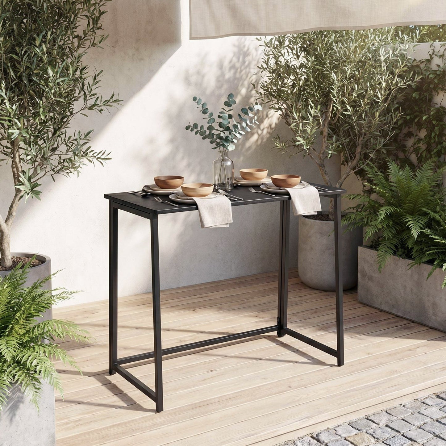 COKOS Multifunctional Table para Computadora de Casa Marco de Metal Ahorro de Espacio Moderno y Simple Escritorio para Computadora Portátil para Sala de Estudio 80 x 44 x 74 cm (Nuez)
