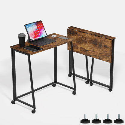 COKOS Mesa Plegable con Ruedas 80 x 44 x 74 cm (Vintage)