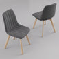COKOS Juego de Sillas de Comedor Nórdicas de Madera - 2 Piezas (Gris)