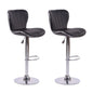 COKOS Taburetes de Bar Vintage de 2 Piezas Altura Ajustable Negro