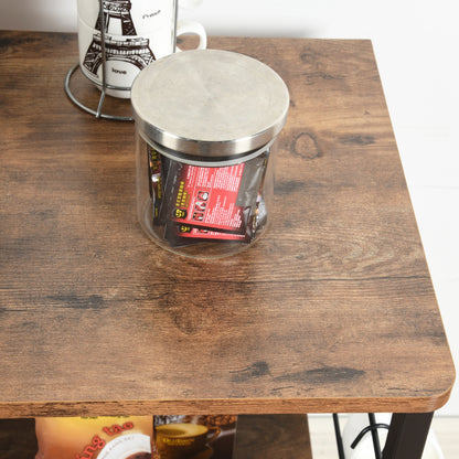 COKOS Carro de Servicio Multiusos Carro de Almacenamiento 3 Niveles Ruedas Universales con Frenos Carro de Barra móvil para el hogar Comedor Restaurante Bar (Vintage).