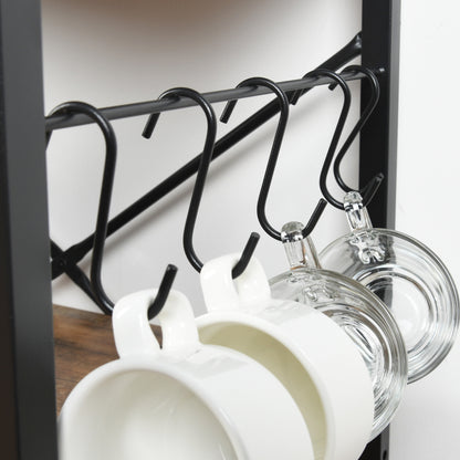 COKOS Carro de Servicio Multiusos Carro de Almacenamiento 3 Niveles Ruedas Universales con Frenos Carro de Barra móvil para el hogar Comedor Restaurante Bar (Vintage).