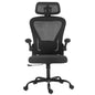 COKOS Silla de Oficina Ergonómica Giratoria Regulable con Reposabrazos Reposacabezas y Soporte Lumbar Apta para Oficinas y Salas de Estudio (Negro)