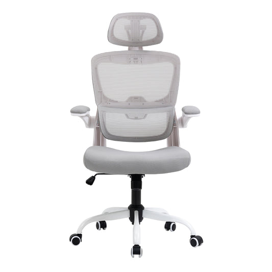 COKOS Silla Oficina Ergonómica de Respaldo Alto con Soporte Lumbar Ajustable Altura Reclinable Descansabrazos Ajustables Silla Gamer Sillas para Escritorio Silla Ergonomica (Gris)